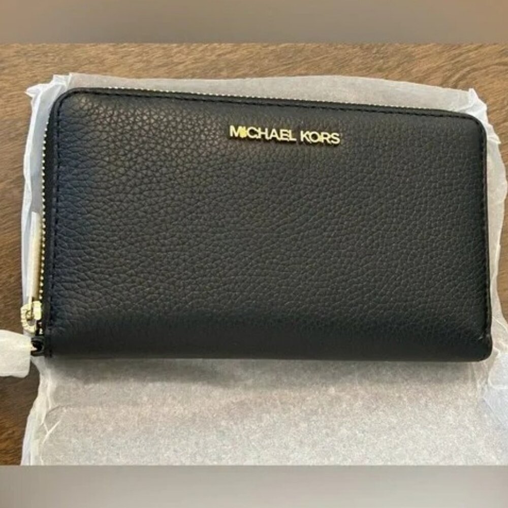 MICHAEL KORS JET SET TRAVEL LARGE FLAT MULTIFUNCTION PHONE CASE WALLET WRISTLET